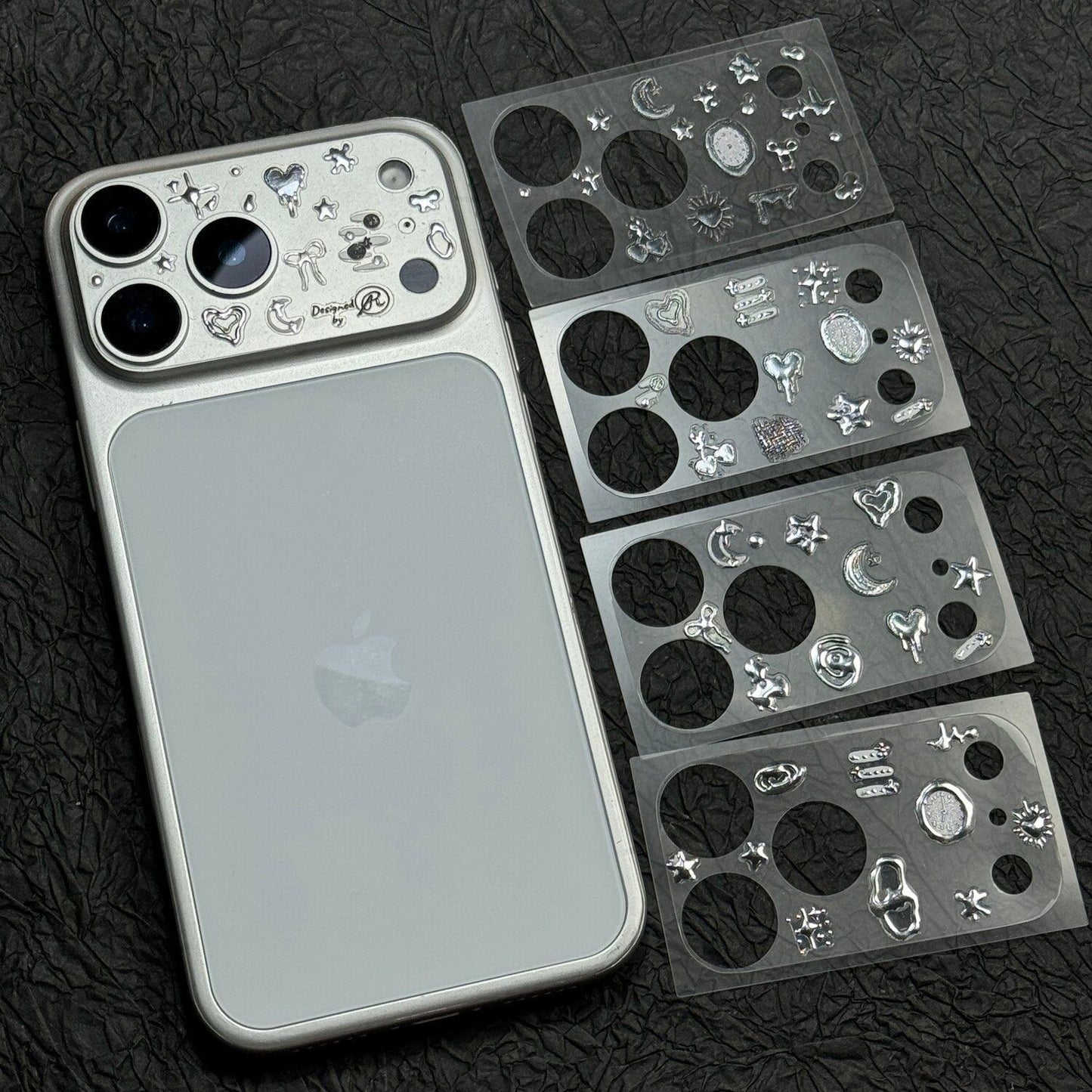chrome silver stickers