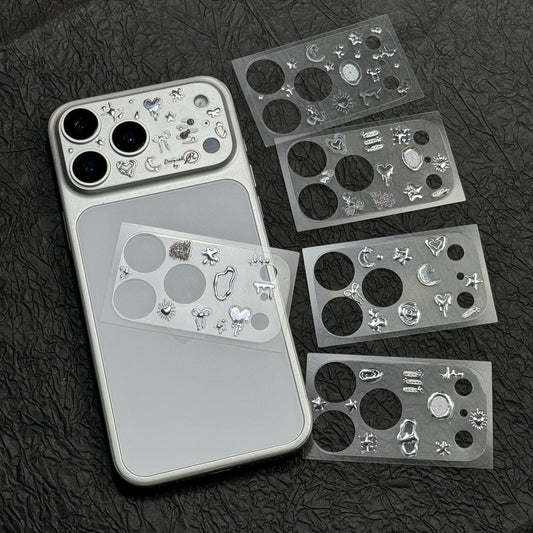 chrome silver stickers