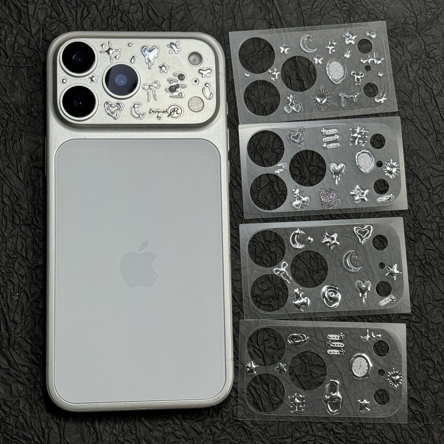 chrome silver stickers