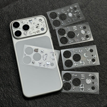 chrome silver stickers